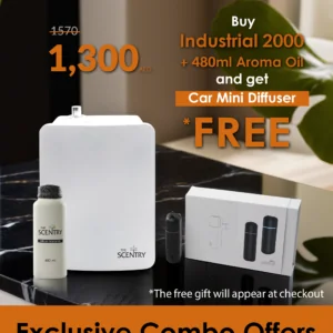 Industrial 2000 + 480ml Oil + Car Mini Diffuser FREE