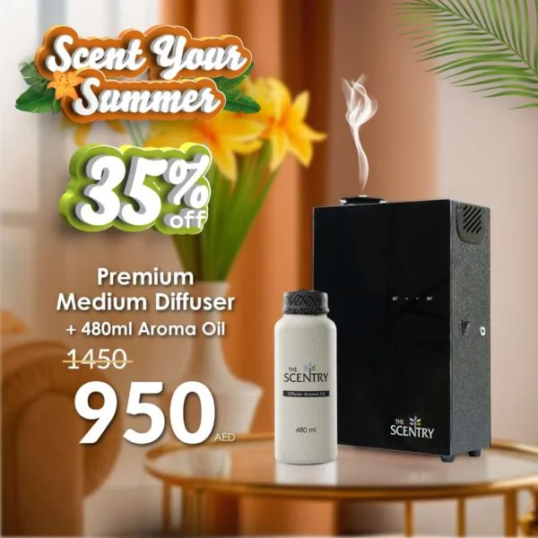 Premium Medium Diffuser + 480ml Oil (Scent Your Summer)