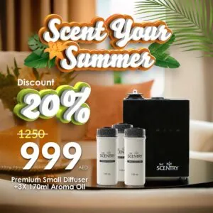 Premium Small Diffuser + 3X 170ml Aroma Oil