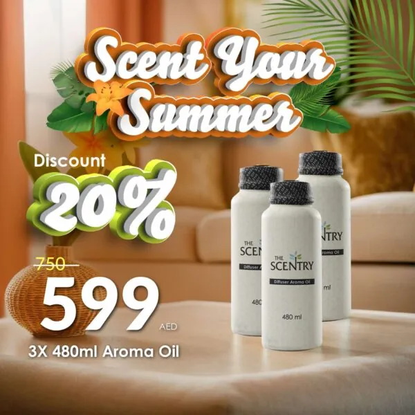 Buy 3 Aroma Oil (480ml) and get 20% off  (Scent Your Summer)
